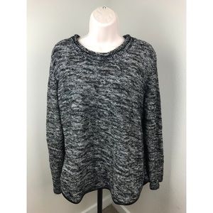 Escio Shimmer Black Elbow Patch Sweater